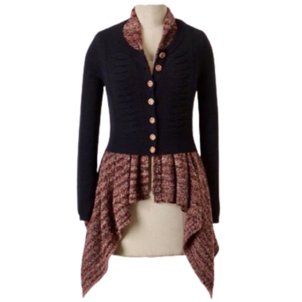 Sleeping on Snow Anthropologie layered cardigan XS